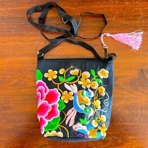 Embroidered Crossbody Bag